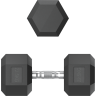 Гантель гексагональная UNIX FIT 22,5 кг обрезиненная DBHEX22_5x2