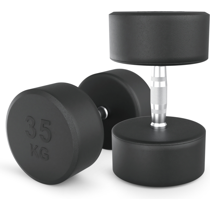 Гантель круглая UNIX FIT PRO обрезиненная 35 кг DBRND35PBKx2