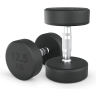 Гантель UNIX FIT PRO круглая обрезиненная 12,5 кг DBRND12_5PBKx2