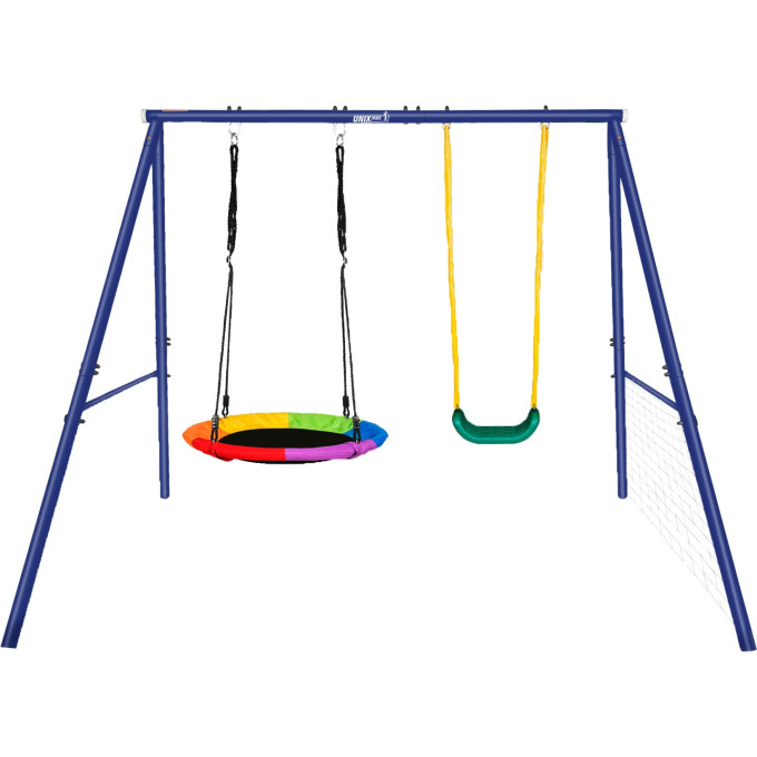 Качели уличные с воротами UNIX KIDS двойные 80+40 см Color OS80_40MC